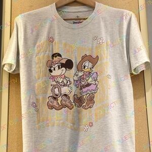 Disney Parks Disneyland Minnie Daisy Best in the Wild West Graphic Shirt NWT